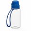 Trinkflasche "School", 400 ml, inkl. Strap (transparent, blau) (Art.-Nr. CA452999)