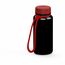 Trinkflasche "Refresh", 400 ml, inkl. Strap (schwarz, rot) (Art.-Nr. CA477489)