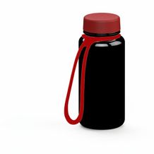 Trinkflasche "Refresh", 400 ml, inkl. Strap (schwarz, rot) (Art.-Nr. CA477489)