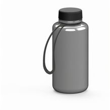 Trinkflasche "Refresh", 700 ml, inkl. Strap (silber, schwarz) (Art.-Nr. CA489604)