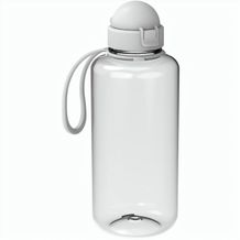 Trinkflasche "Junior", 1,0 l, inkl. Strap (transparent, weiß) (Art.-Nr. CA493894)