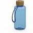 Trinkflasche "Natural", 1,0 l, inkl. Strap (transparent-blau, blau) (Art.-Nr. CA502925)