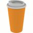 Kaffeebecher "Premium" (standard-gelb, weiß) (Art.-Nr. CA549405)