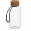 Trinkflasche "Natural", 700 ml, inkl. Strap (transparent, schwarz) (Art.-Nr. CA556454)