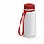 Trinkflasche "Refresh", 400 ml, inkl. Strap (weiß, rot) (Art.-Nr. CA574200)