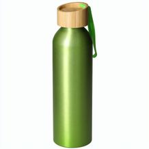 Aluminiumflasche "Bamboo" 0,6 l (lime, natur) (Art.-Nr. CA605204)