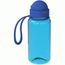 Trinkflasche "Junior", 400 ml inkl. Strap (transparent-blau, standard-blau PP) (Art.-Nr. CA609256)