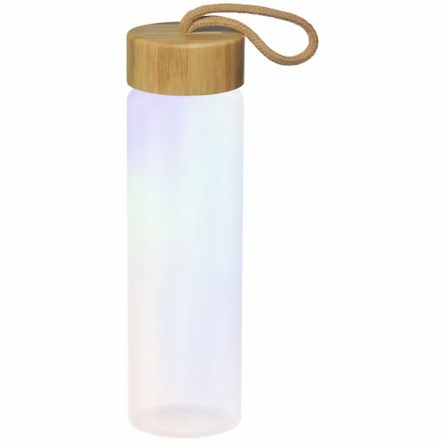Glasflasche "Bamboo", 0,65 l, colour (Art.-Nr. CA614430) - Die ideale Glasflasche für daheim un...