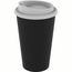 Kaffeebecher "Premium" (schwarz, weiß) (Art.-Nr. CA640666)