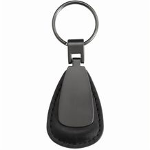 Schlüsselanhänger "Cardiff" oval (matt-schwarz) (Art.-Nr. CA664176)
