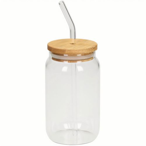 Trinkglas "Tropical" 460 ml (Art.-Nr. CA715120) - Transparentes Trinkglas in Form einer...