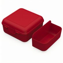 Vorratsdose "Cube" deluxe, mit Trennschale (standard-rot) (Art.-Nr. CA740758)