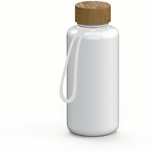 Trinkflasche "Natural", 1,0 l, inkl. Strap (weiß, transparent) (Art.-Nr. CA775937)