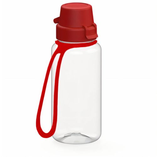 Trinkflasche "School", 400 ml, inkl. Strap (Art.-Nr. CA832646) - Die perfekte Flasche für Kindergarten...