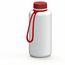 Trinkflasche "Refresh", 1,0 l, inkl. Strap (weiß, rot) (Art.-Nr. CA858810)
