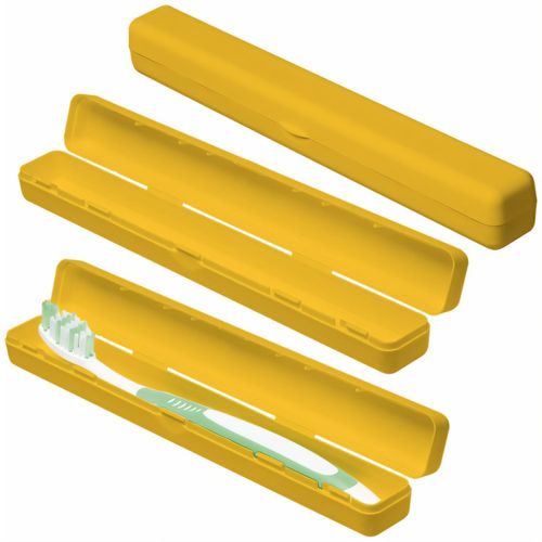 Schutzbox "Zahnbürste" (Art.-Nr. CA862137) - Kunststoffdose zum Aufklappen mit Platz...