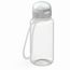 Trinkflasche "Sports", 400 ml, inkl. Strap (transparent, weiß) (Art.-Nr. CA892206)