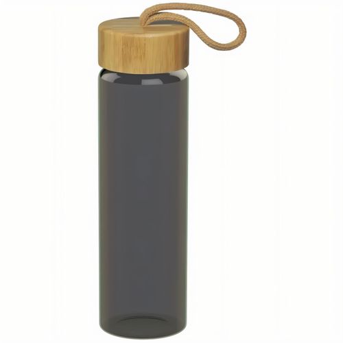 Glasflasche "Bamboo", 0,65 l, colour (Art.-Nr. CA911349) - Die ideale Glasflasche für daheim un...