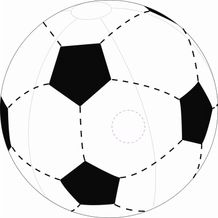 Wasserball 'Fußball', klein (weiß / schwarz) (Art.-Nr. CA928186)