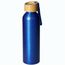 Aluminiumflasche "Bamboo" 0,6 l (blau, natur) (Art.-Nr. CA946376)