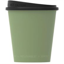 Kaffeebecher "ToGo", 0,2 l (geselliges grün, schwarz) (Art.-Nr. CA946412)