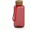 Trinkflasche "Natural", 1,0 l, inkl. Strap (transparent-rot, rot) (Art.-Nr. CA951256)