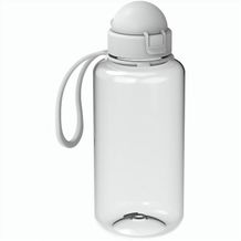 Trinkflasche "Junior", 700 ml, inkl. Strap (transparent, weiß) (Art.-Nr. CA964788)