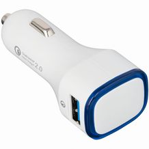 USB-Autoladeadapter Quick Charge 2.0® (blau, weiß) (Art.-Nr. CA062507)