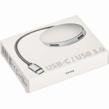 USB-Hub mit 4 Anschlüssen REEVES-MONTMAGNY (schwarz / silber) (Art.-Nr. CA244635)
