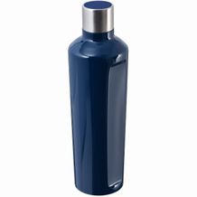 Thermotrinkflasche (dunkelblau, silber) (Art.-Nr. CA390769)