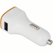 USB-Autoladeadapter COLLECTION 500 (orange / weiß) (Art.-Nr. CA392008)