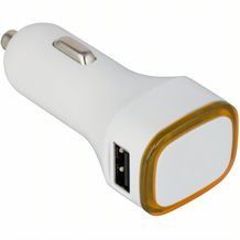 USB-Autoladeadapter (orange, weiß) (Art.-Nr. CA392008)