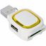 USB-Hub mit 2 Anschlüssen und Speicherkartenlesegerät (gelb, weiß) (Art.-Nr. CA470140)