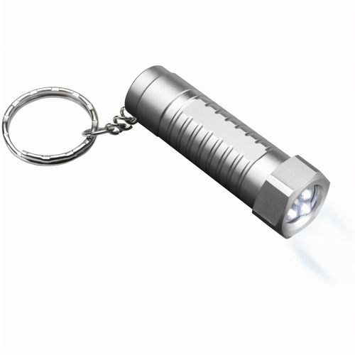 LED-Schlüsselanhänger (Art.-Nr. CA484761) - Metall, silber, Batterie: inklusive,...