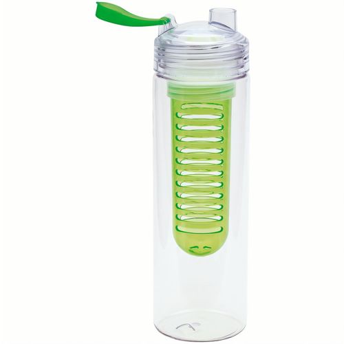 Trinkflasche mit Fruchtbehälter RETUMBLER-JOLIETTA (Art.-Nr. CA569365) - Mineralwasser ist gesund und Obst ist...