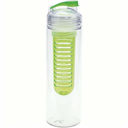 Trinkflasche mit Fruchtbehälter (Art.-Nr. CA569365) - Mineralwasser ist gesund und Obst ist...