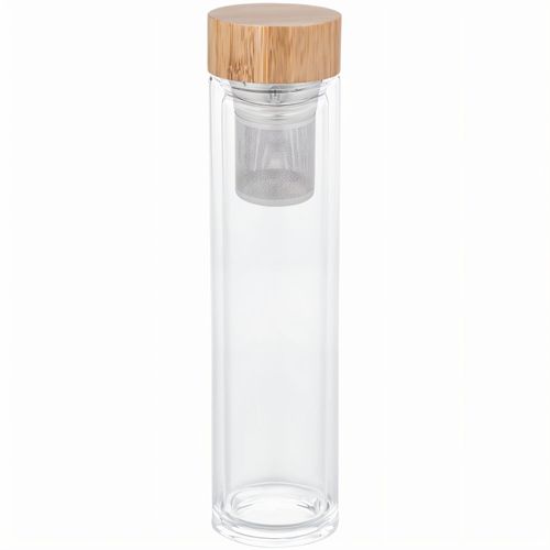 Glasflasche mit Teesieb (Art.-Nr. CA625395) - Die stylische Glasflasche REFLECTS-SLEDG...