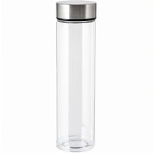 Glasflasche PEARLAND (silber, transparent) (Art.-Nr. CA750461)
