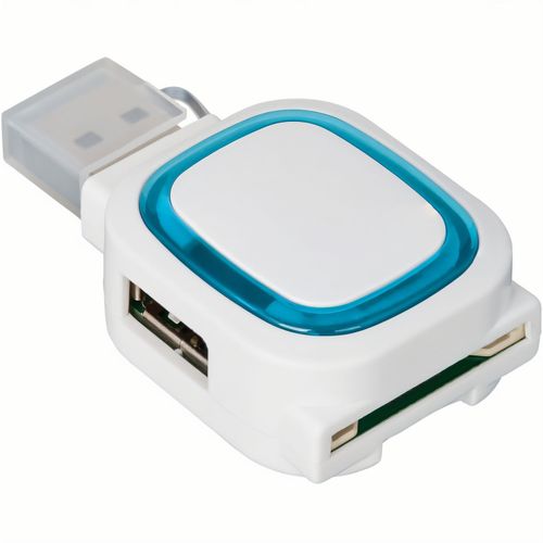 USB-Hub mit 2 Anschlüssen und Speicherkartenlesegerät (Art.-Nr. CA861601) - Der praktische USB-Hub überträgt Daten...