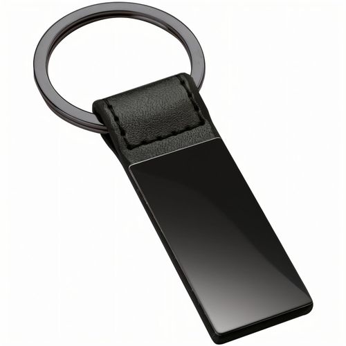 Schlüsselanhänger (Art.-Nr. CA871253) - Der Schlüsselanhänger ist aus schwarze...