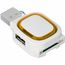 USB-Hub mit 2 Anschlüssen und Speicherkartenlesegerät (orange, weiß) (Art.-Nr. CA894180)