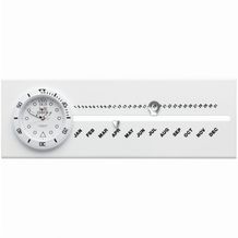 Uhr mit Kalender (weiß) (Art.-Nr. CA958795)