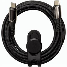 USB-C Kabel mit Display und Kabelbinder (Schwarz) (Art.-Nr. CA975778)