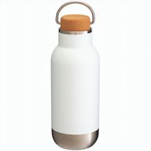 Thermotrinkflasche (weiß, braun, silber) (Art.-Nr. CA995021)