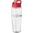 H2O Active® Tempo 700 ml Sportflasche mit Ausgussdeckel (transparent, rot) (Art.-Nr. CA013268)