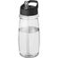 H2O Active® Pulse 600 ml Sportflasche mit Ausgussdeckel (transparent, schwarz) (Art.-Nr. CA026405)
