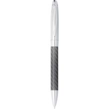 Winona Kugelschreiber mit Carbon Details (silber, grau) (Art.-Nr. CA028358)