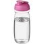 H2O Active® Pulse 600 ml Sportflasche mit Klappdeckel (transparent, rosa) (Art.-Nr. CA028907)