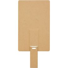 Rechteckiger, ausklappbarer USB-Stick in Kreditkarten-Format (Kraftpapier) (Art.-Nr. CA037957)