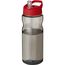 H2O Active® Eco Base 650 ml Sportflasche mit Ausgussdeckel (kohle, rot) (Art.-Nr. CA041324)